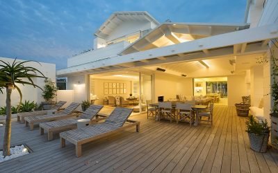 white wooden pool bench near house